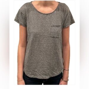 Forever 21 black and white stripe pocket tee